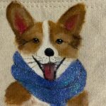 Hund mit Schal
