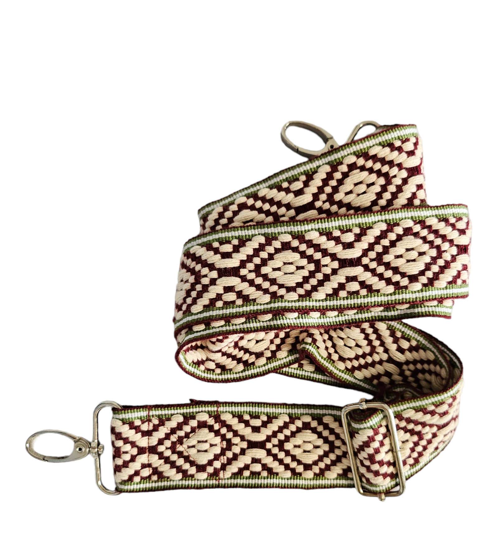 Bauchtasche mit weinrotem Muster – Bild 4