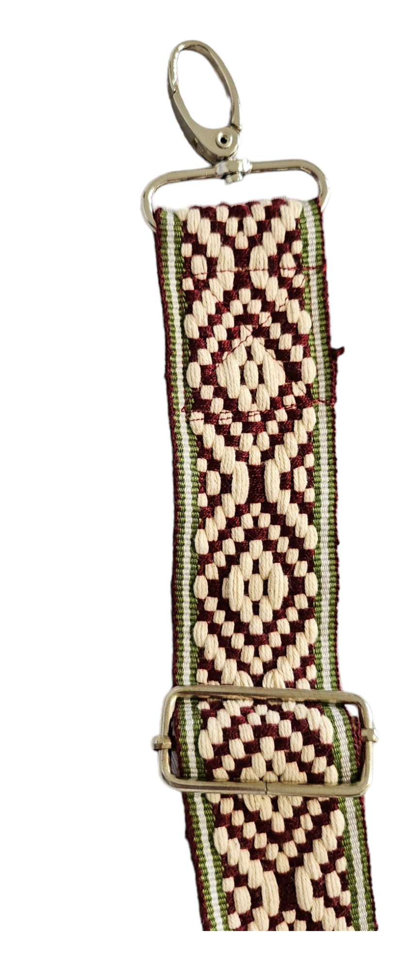 Bauchtasche mit weinrotem Muster – Bild 8