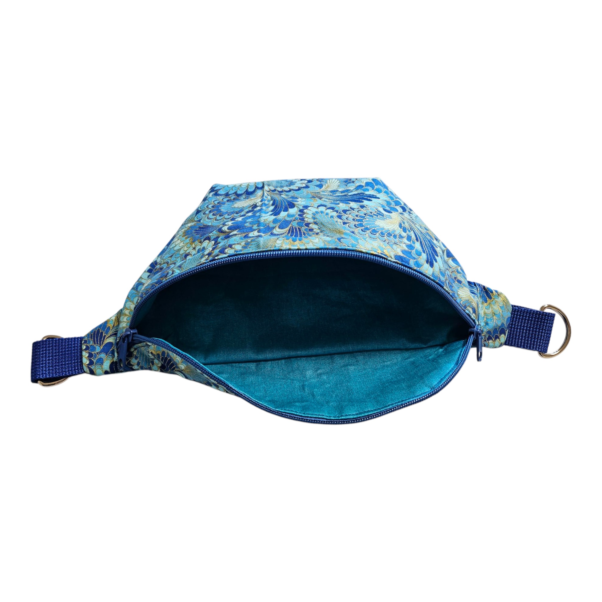 Bauchtasche blau gemustert – Bild 9