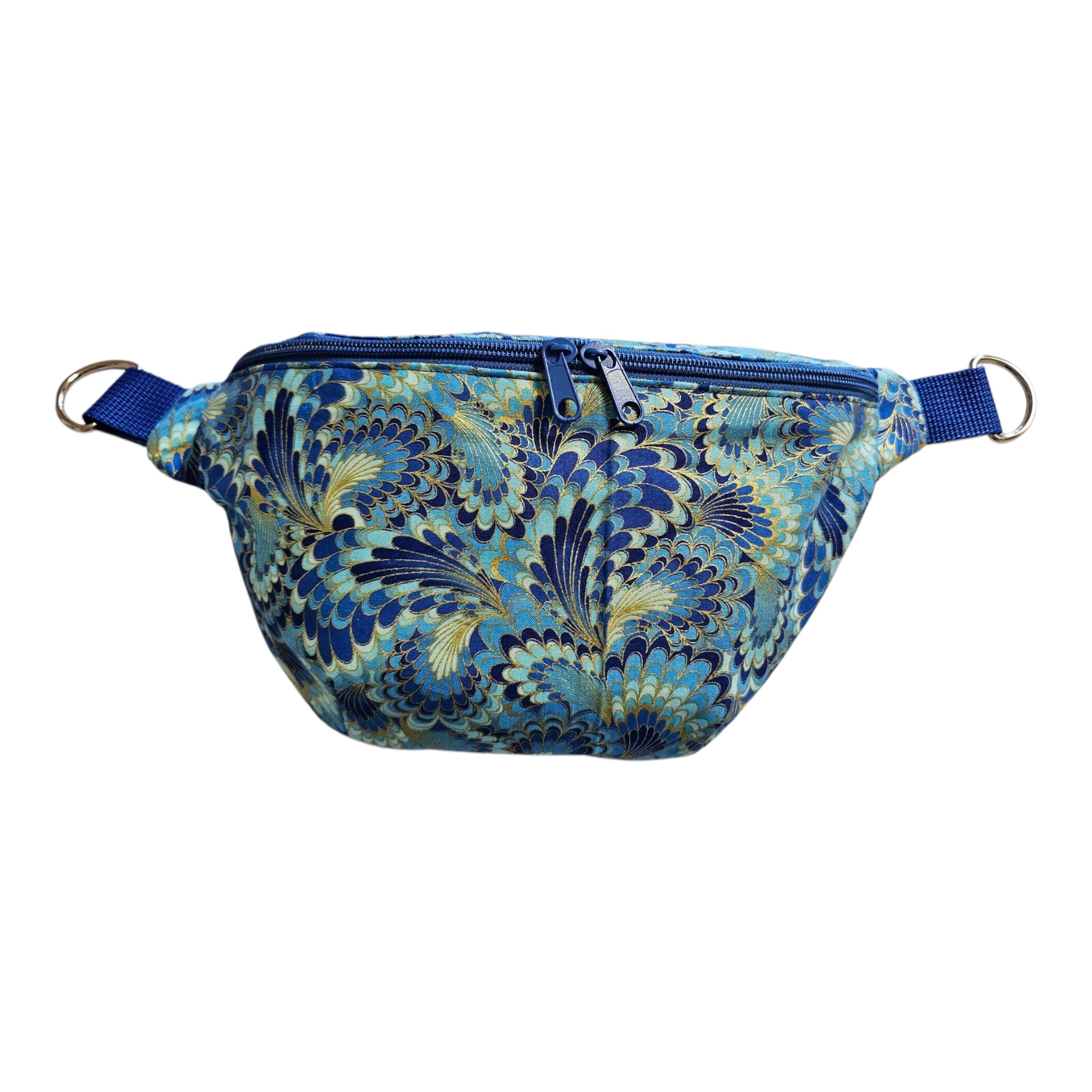 Bauchtasche blau gemustert – Bild 4