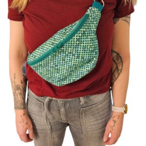 Bauchtasche grün gepunktet